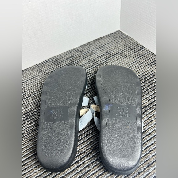 SAS Naples Slide Blue and Cream Sandals-Size 9.5 M - Picture 9 of 12